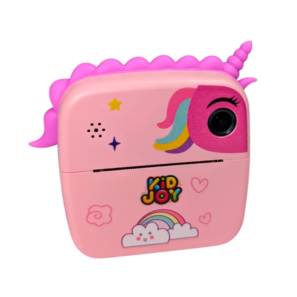 Детская камера Kid Joy Print Cam P23 с картинкой единорога, розовая